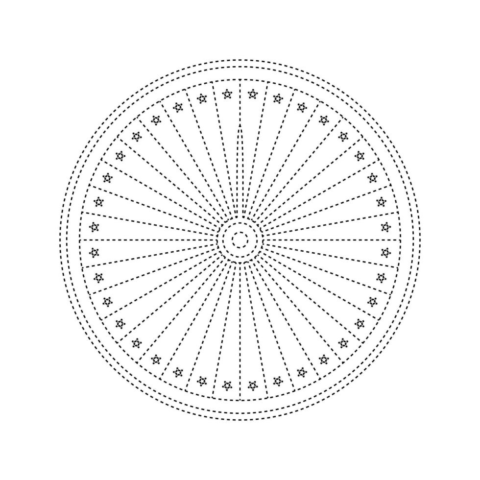 werkblad voor het traceren van fortuinwielen voor kinderen vector
