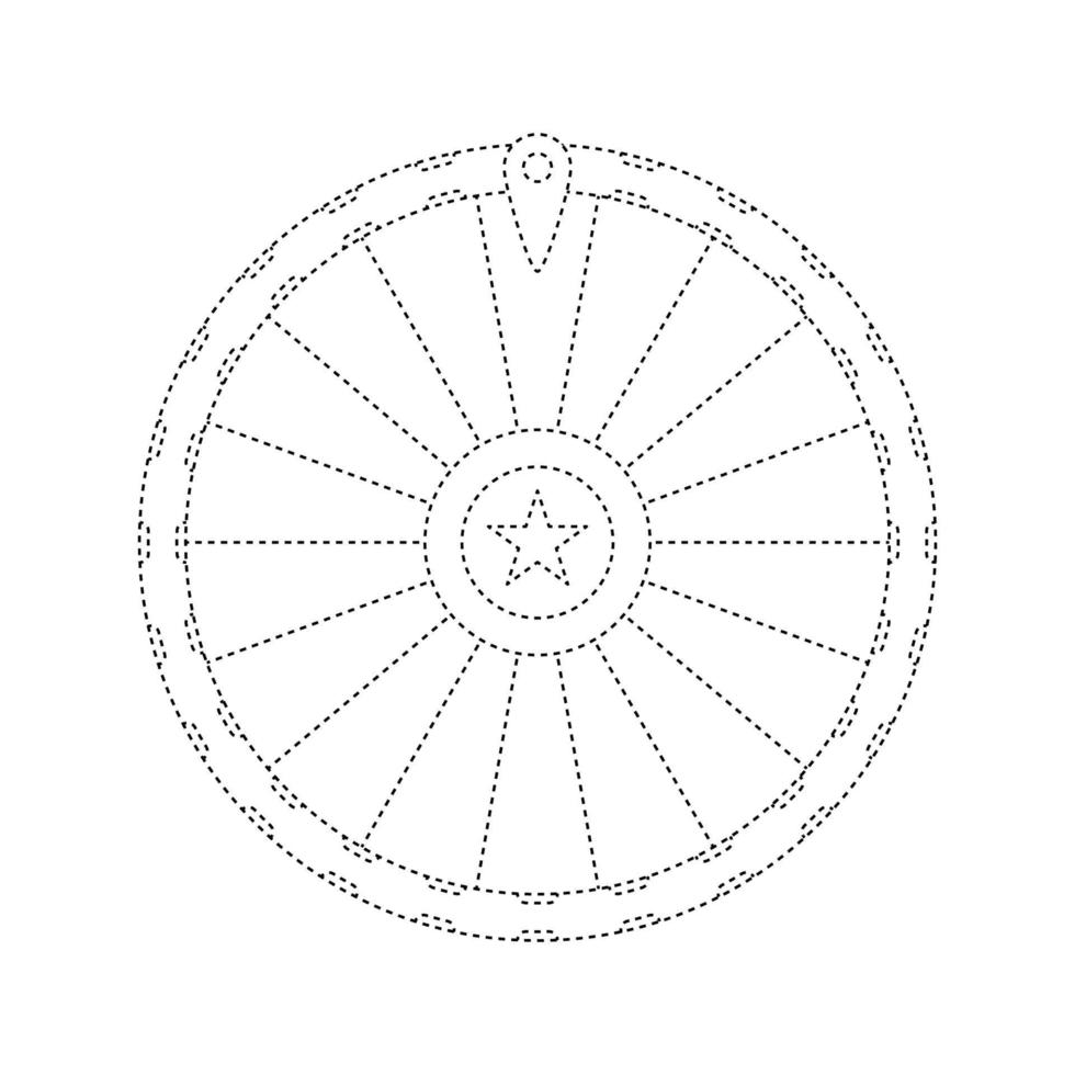 werkblad voor het traceren van fortuinwielen voor kinderen vector