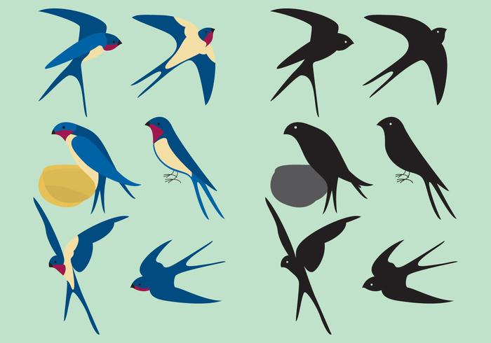 Kleurrijke Swallows vector