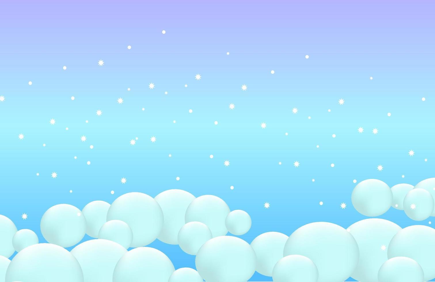 wolk kunststof. realistische 3d render winter wolken. vector illustratie