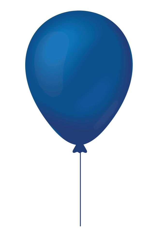 ballon blauwe kleur vector