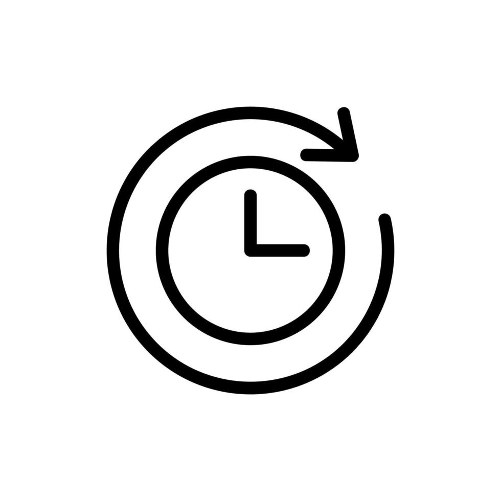 een tijd deadline pictogram vector overzicht illustratie