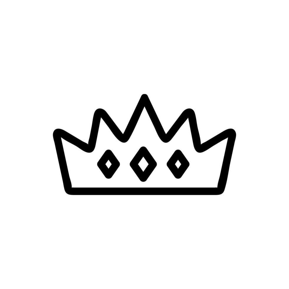 de tiara van de koningin icoon vector. geïsoleerde contour symbool illustratie vector