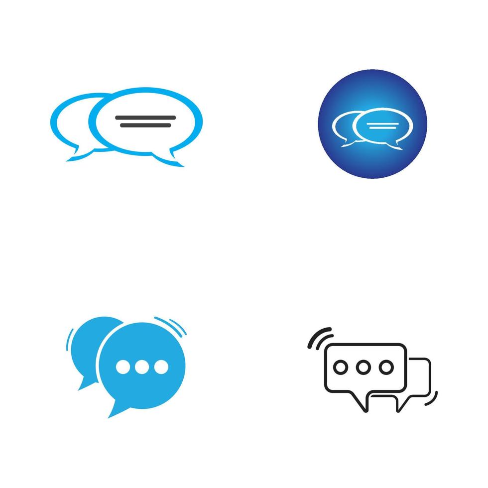 bubble chat sociale sjabloon en symbool vector