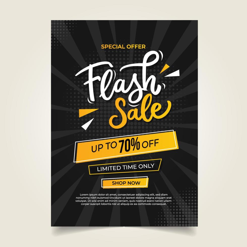 flash verkoop poster sjabloon vector