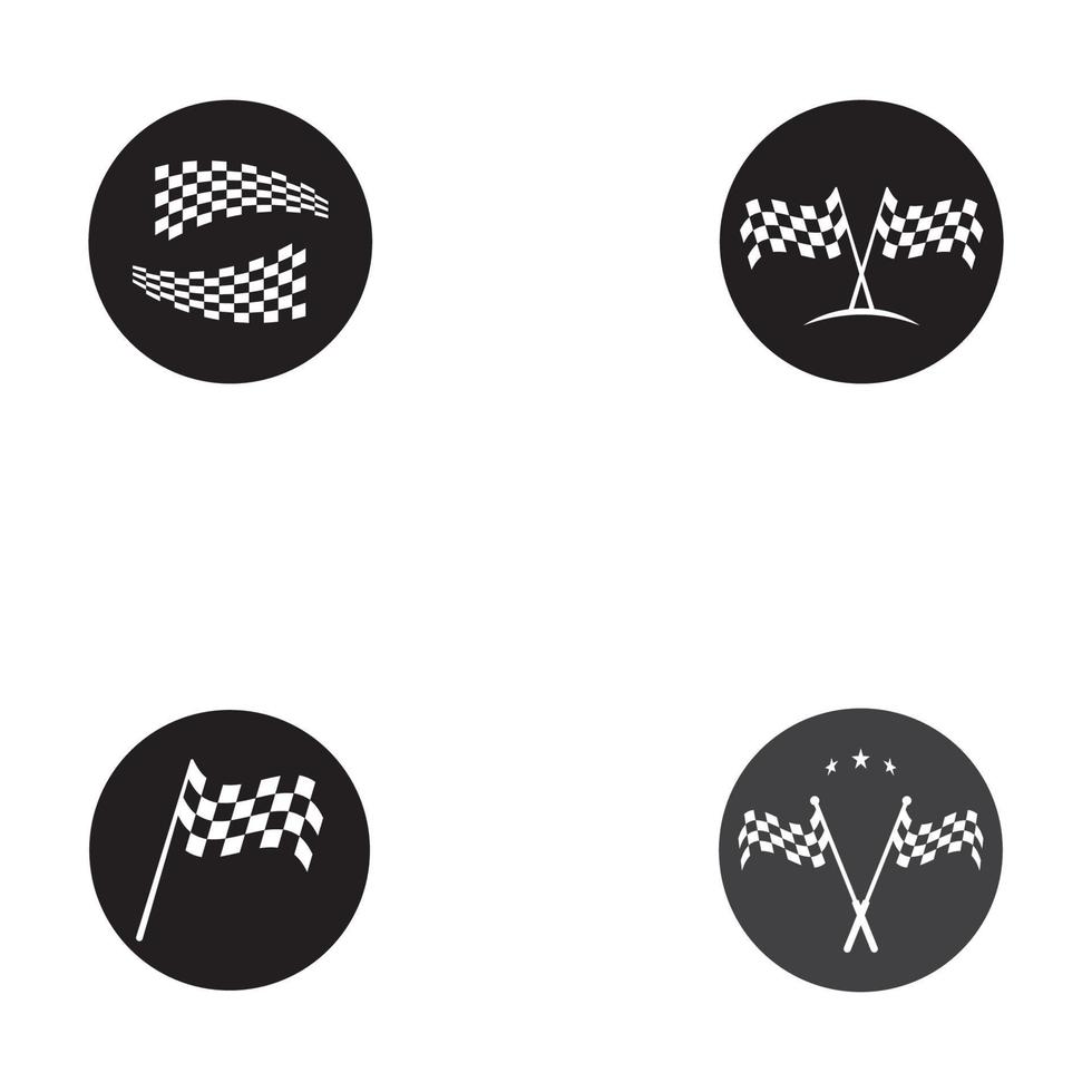 race vlag logo pictogram ontwerp vector