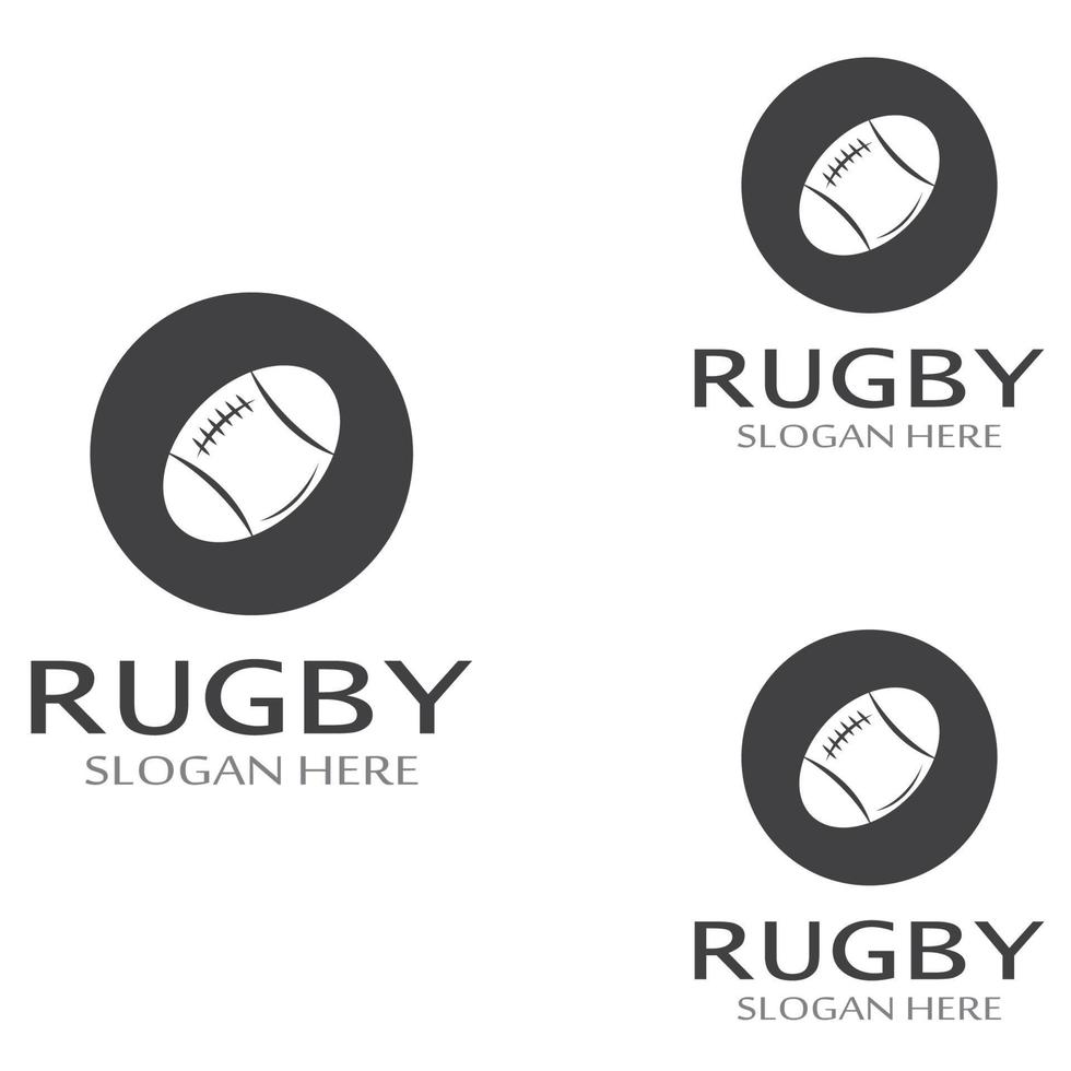 rugbybal Amerikaans voetbal pictogram vector logo sjabloon