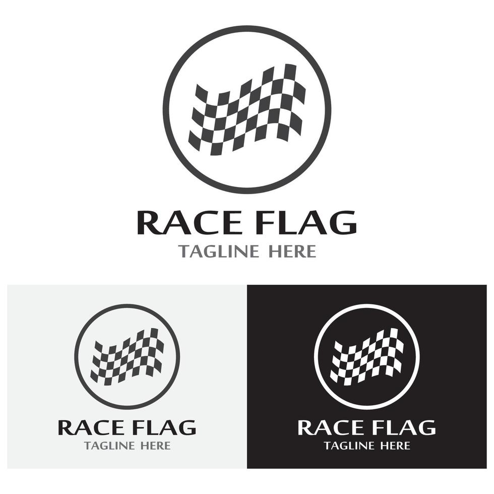 race vlag pictogram logo vector sjabloon