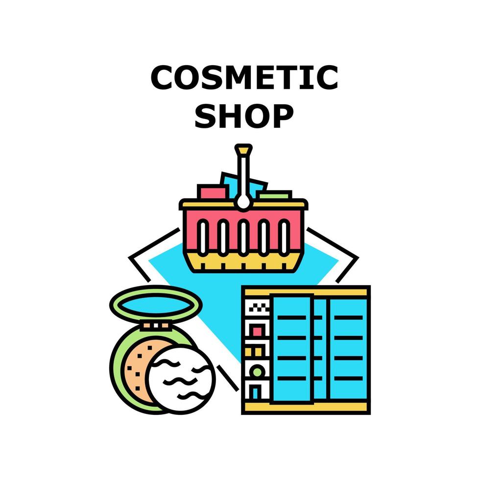 cosmetische winkel vector concept kleur illustratie