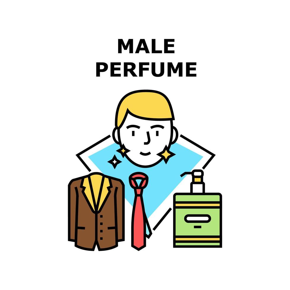 mannelijke parfum vector concept kleur illustratie