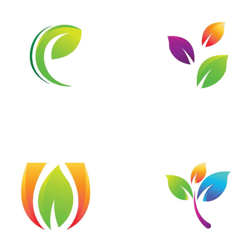 groen blad logo. vectorontwerp van tuinen, planten en natuur. vector