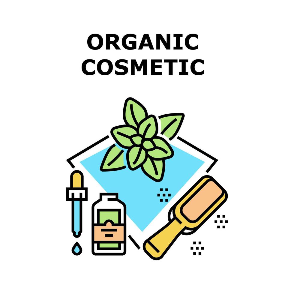 organische cosmetische vector concept kleur illustratie