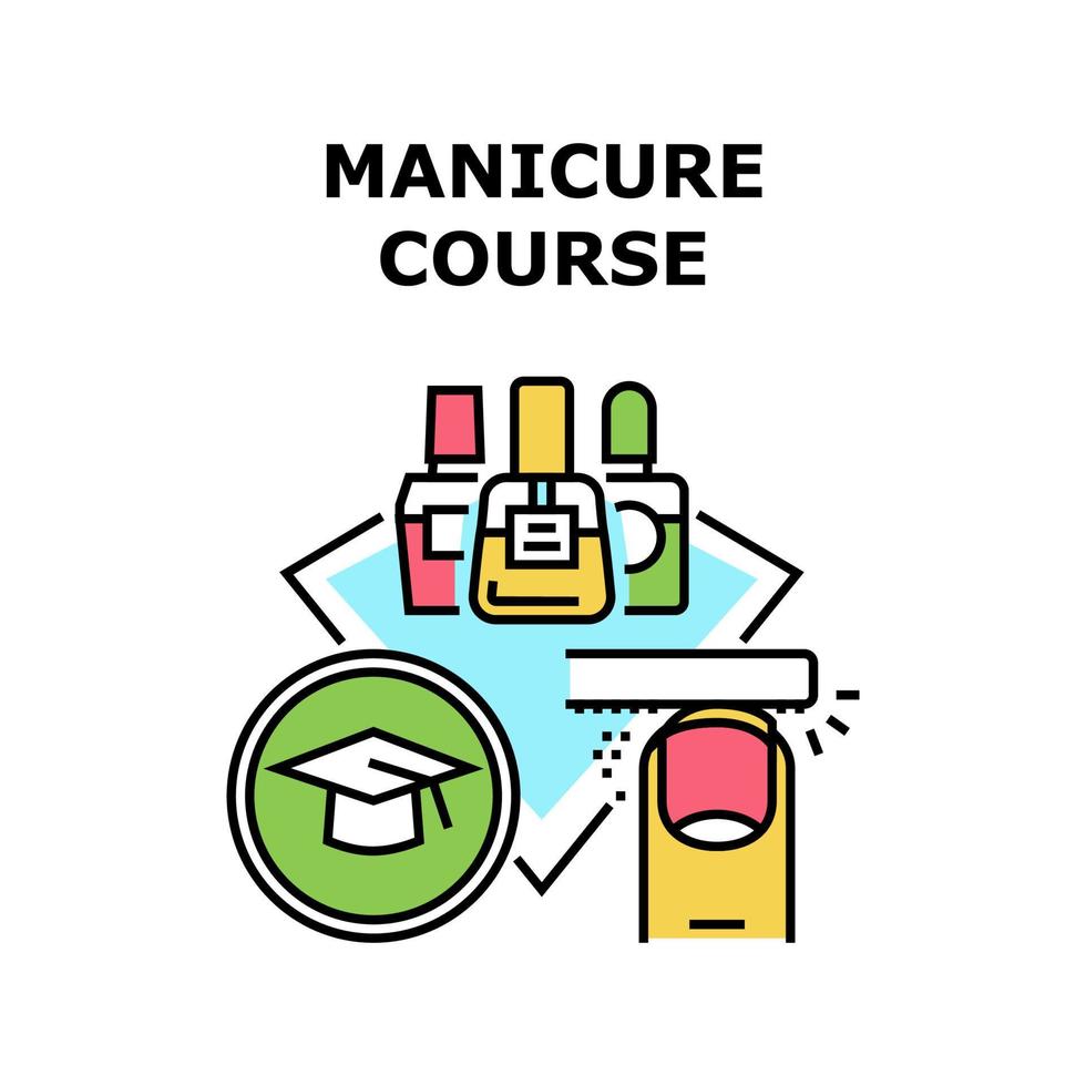 manicure cursus vector concept kleur illustratie