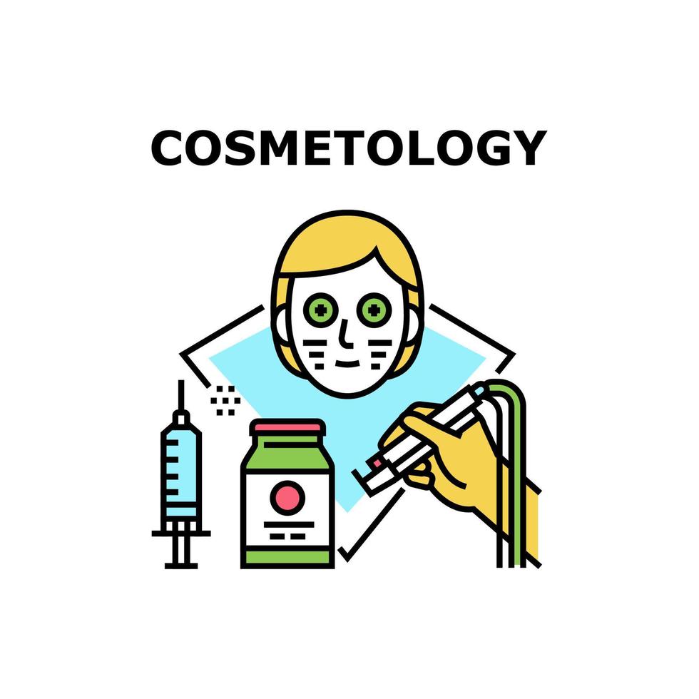 cosmetologie vector concept kleur illustratie