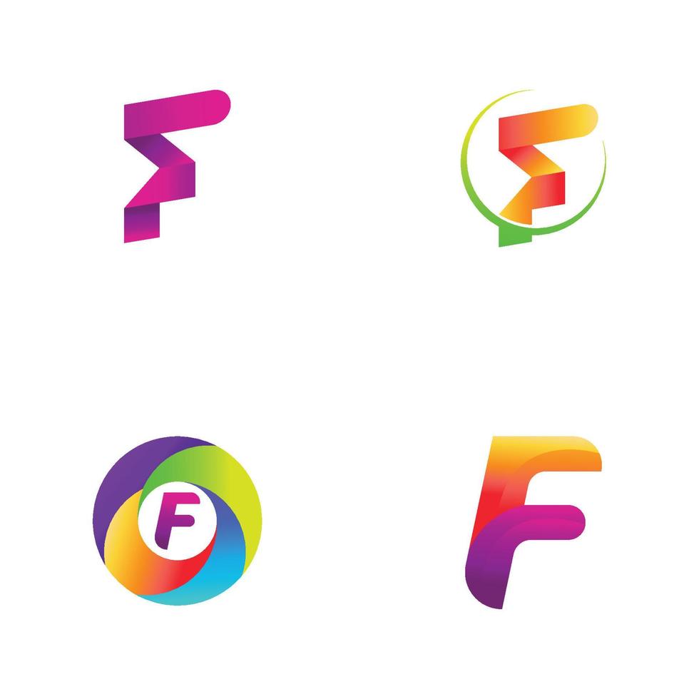 f letter logo, eenvoudig, abstract, creatief en minimalistisch. vector