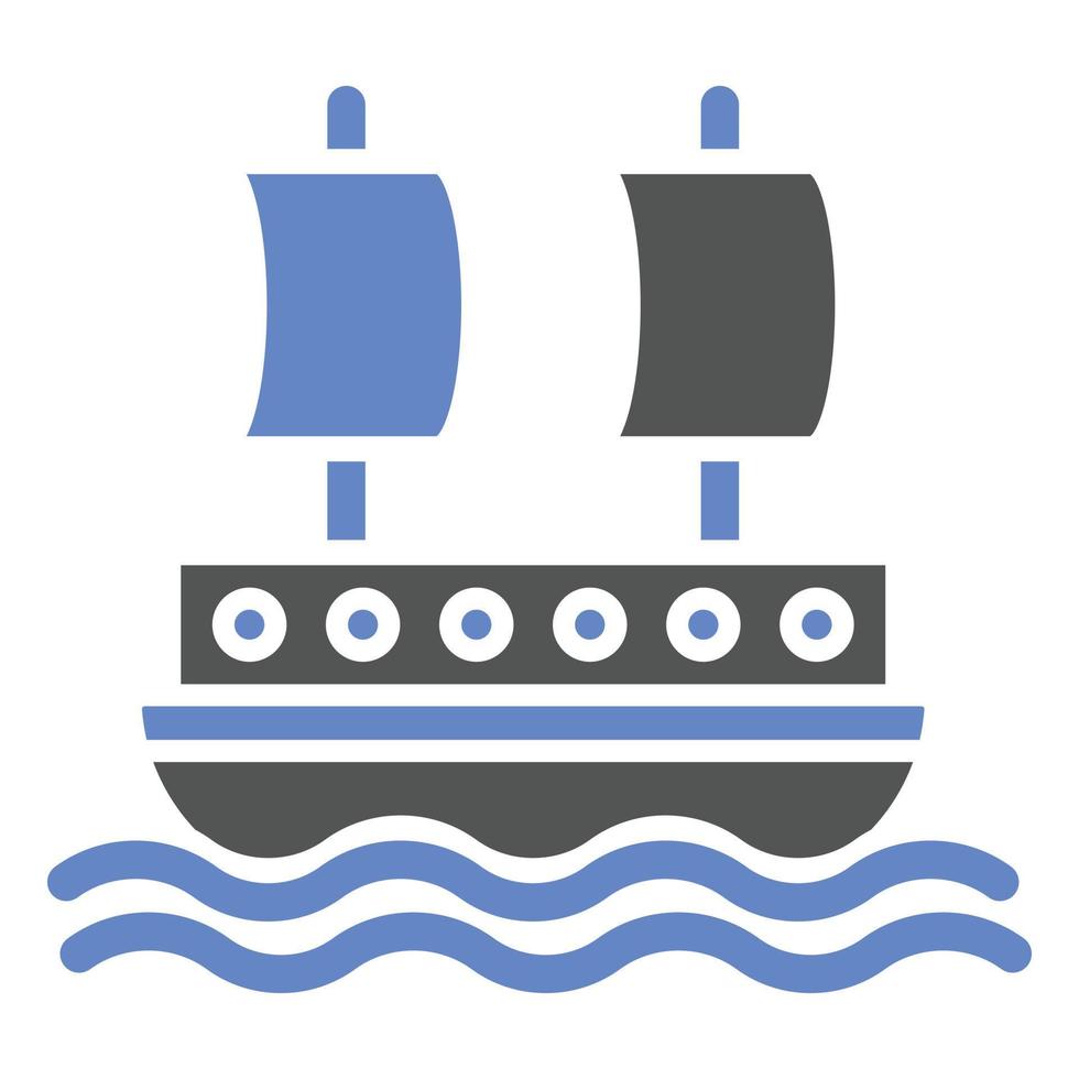 piratenschip pictogramstijl vector