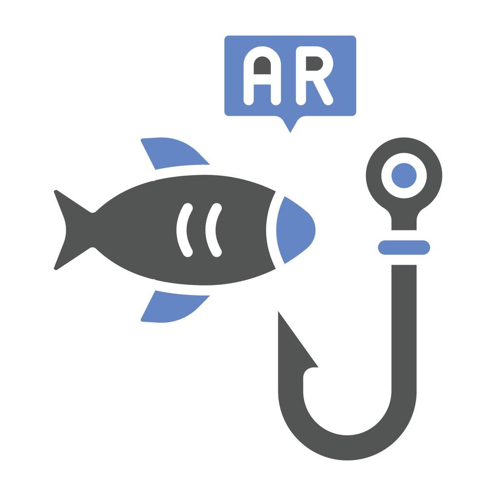 ar vissen pictogramstijl vector