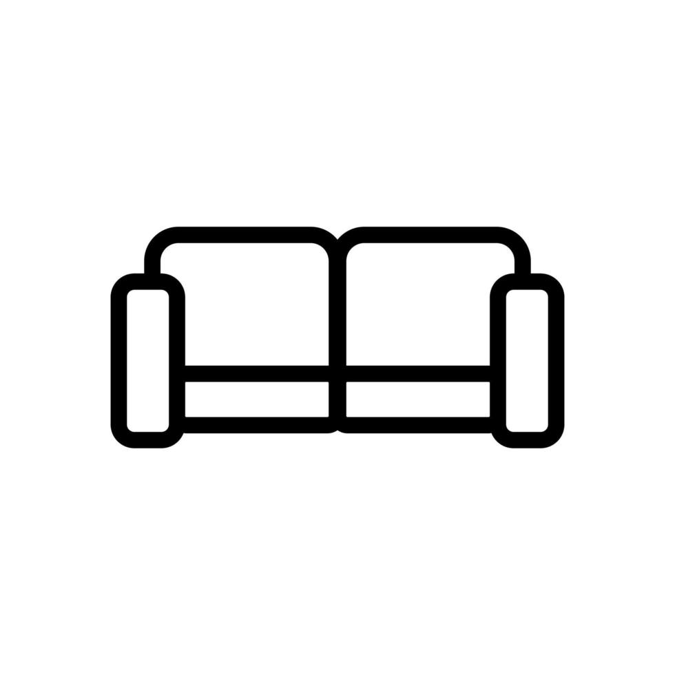 comfortabele bank pictogram vector. geïsoleerde contour symbool illustratie vector