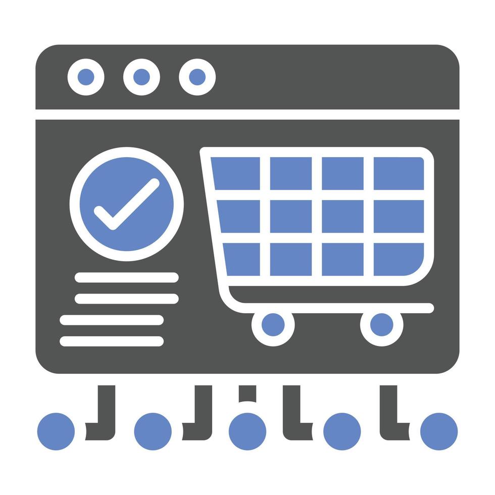 e-commerce platform ontwikkeling pictogramstijl vector
