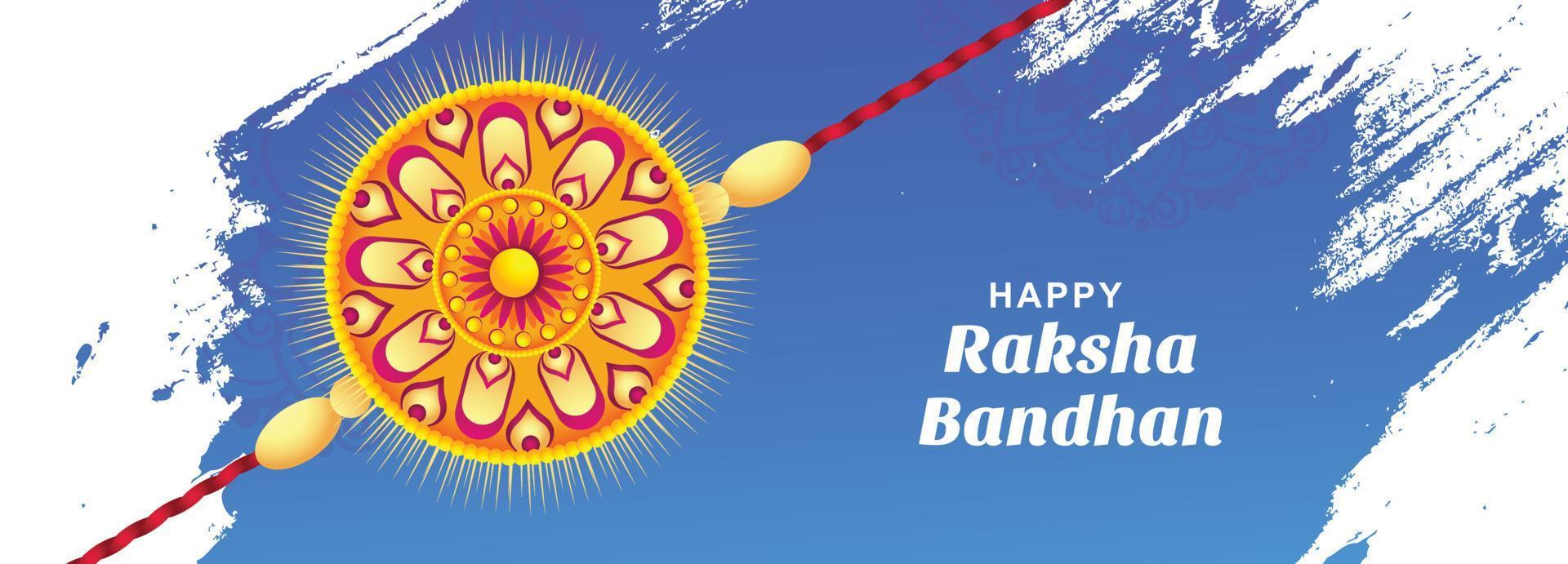 gelukkig raksha bandhan festivalkaart bannerontwerp vector