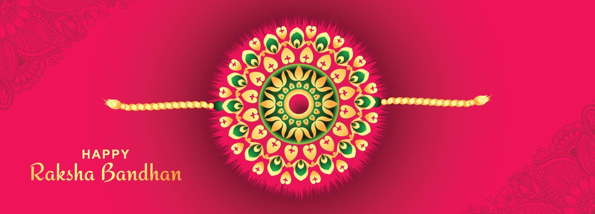 raksha bandhan indian festival voor broer en zus banner achtergrond vector