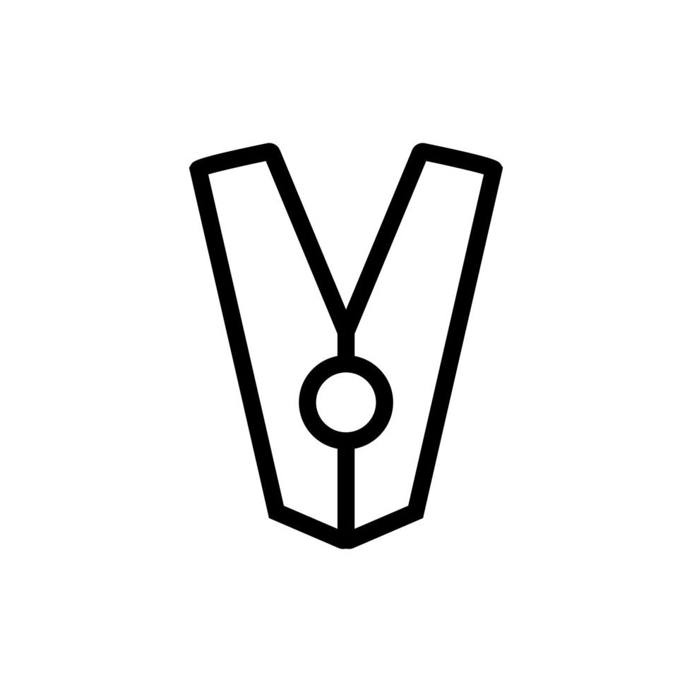 wasknijper pictogram vector. geïsoleerde contour symbool illustratie vector