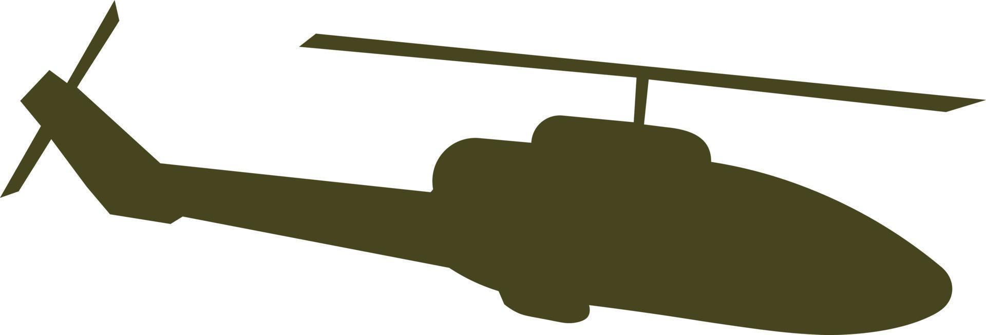 militaire helikopter silhouet semi egale kleur vector-object vector