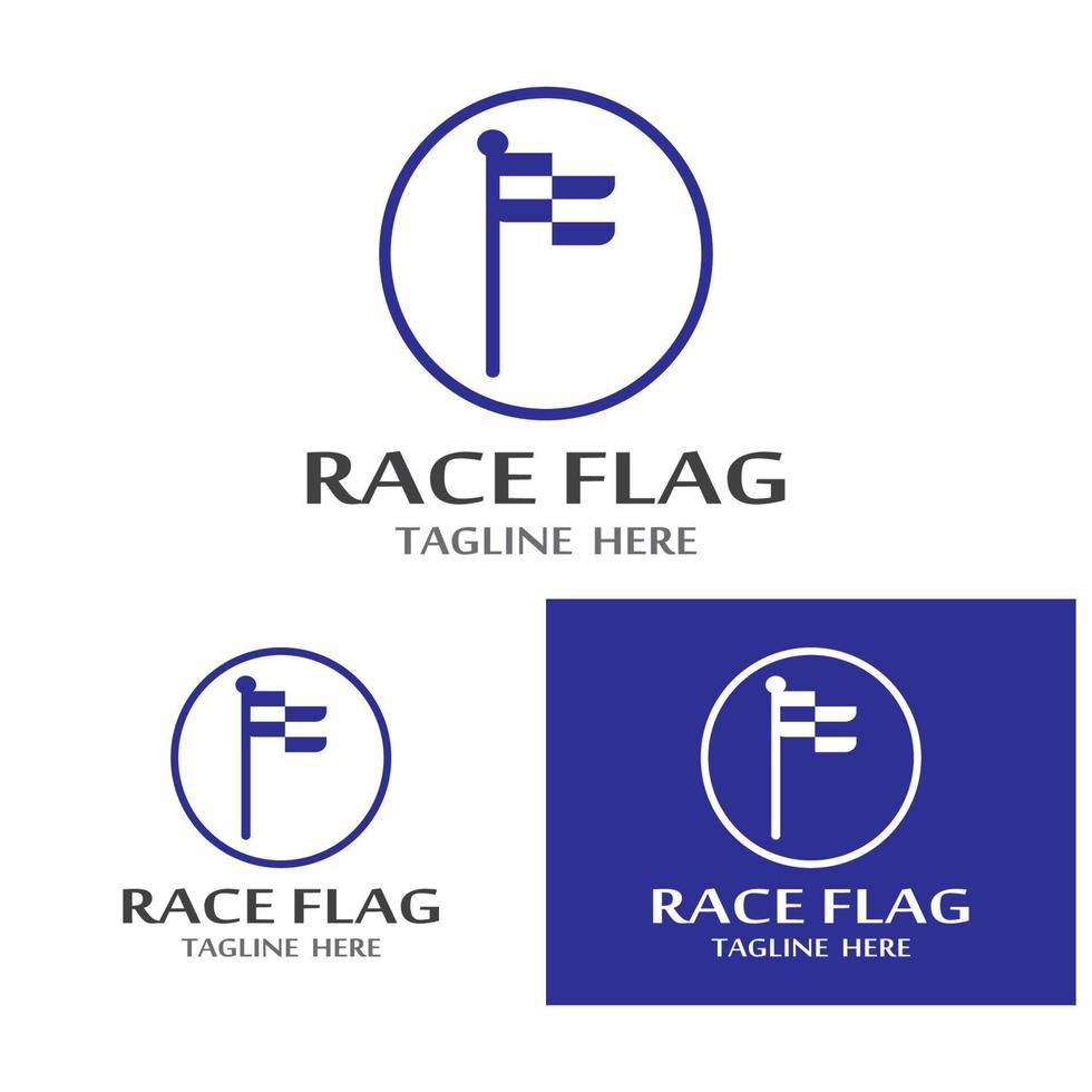 race vlag pictogram logo vector sjabloon