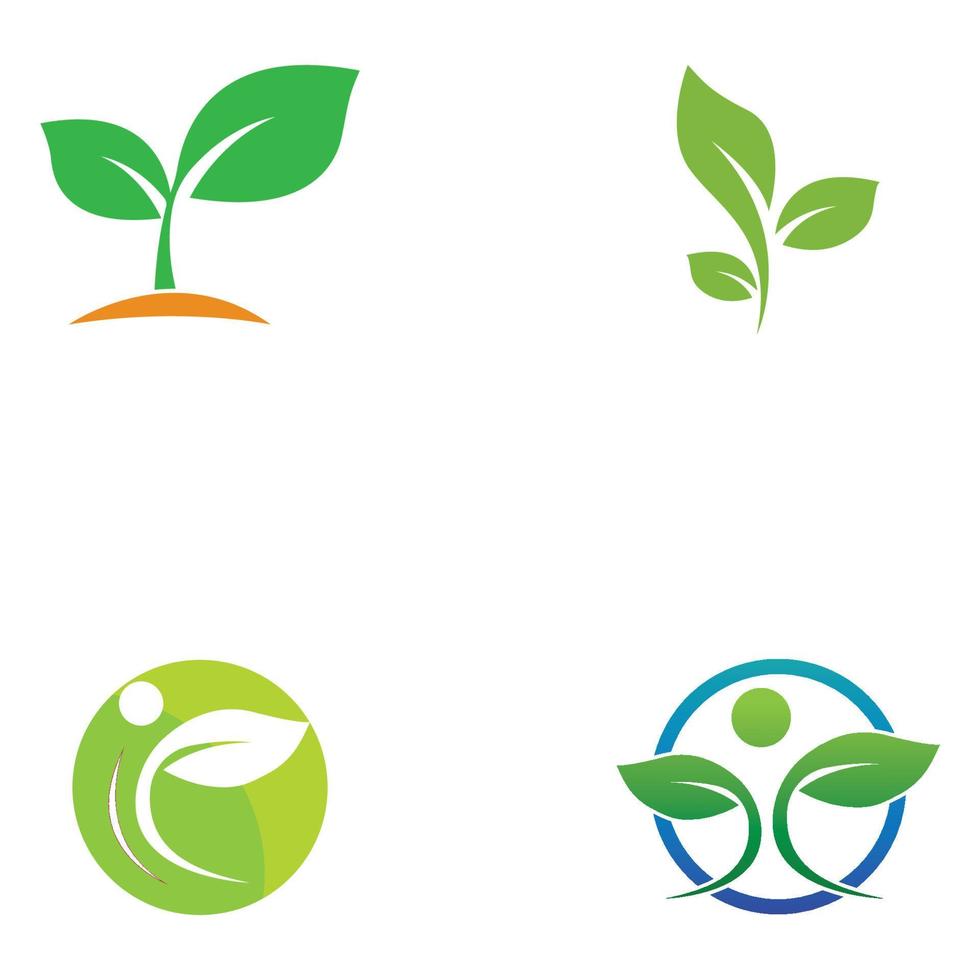 ga groen blad ecologie logo natuur element vector