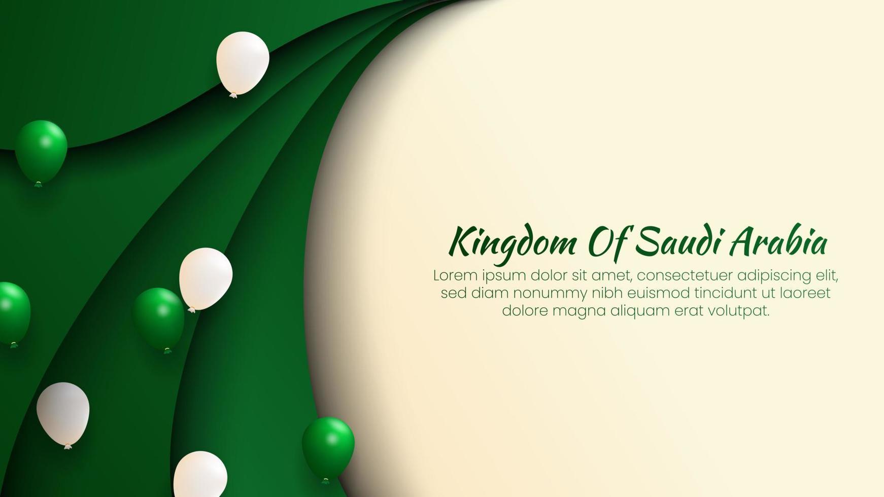 nationale feestdag banner van saoedi-arabië vector