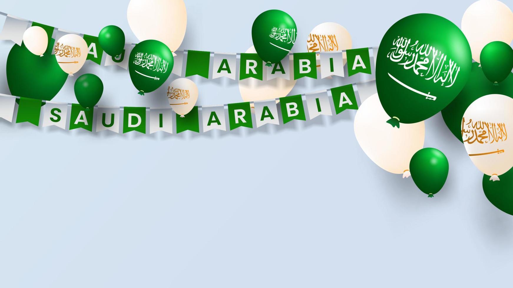 realistische nationale feestdag banner van saoedi-arabië vector