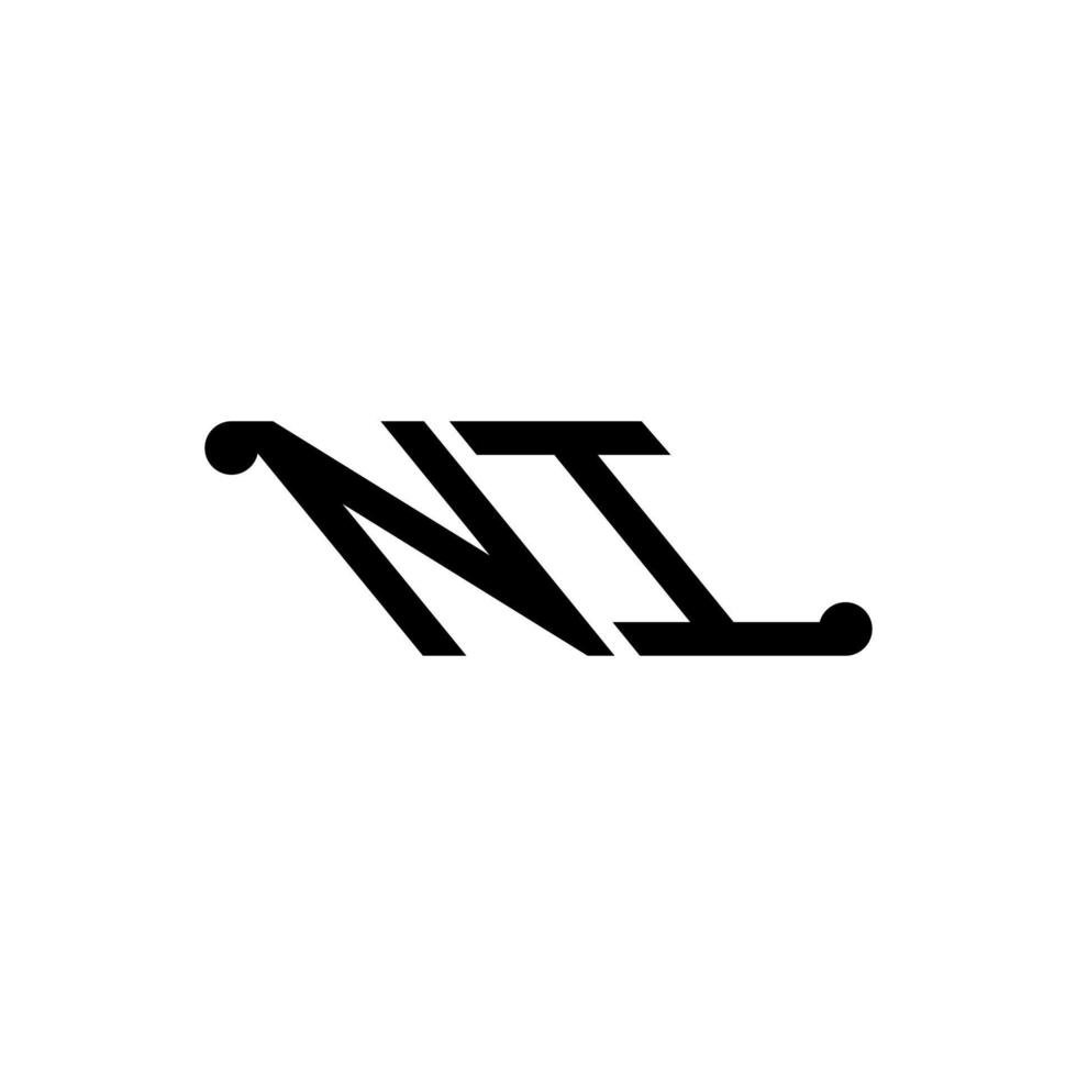 ni letter logo creatief ontwerp met vectorafbeelding vector