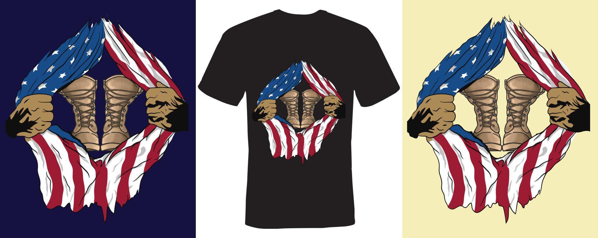 t-shirtontwerp voor Amerikaan vector