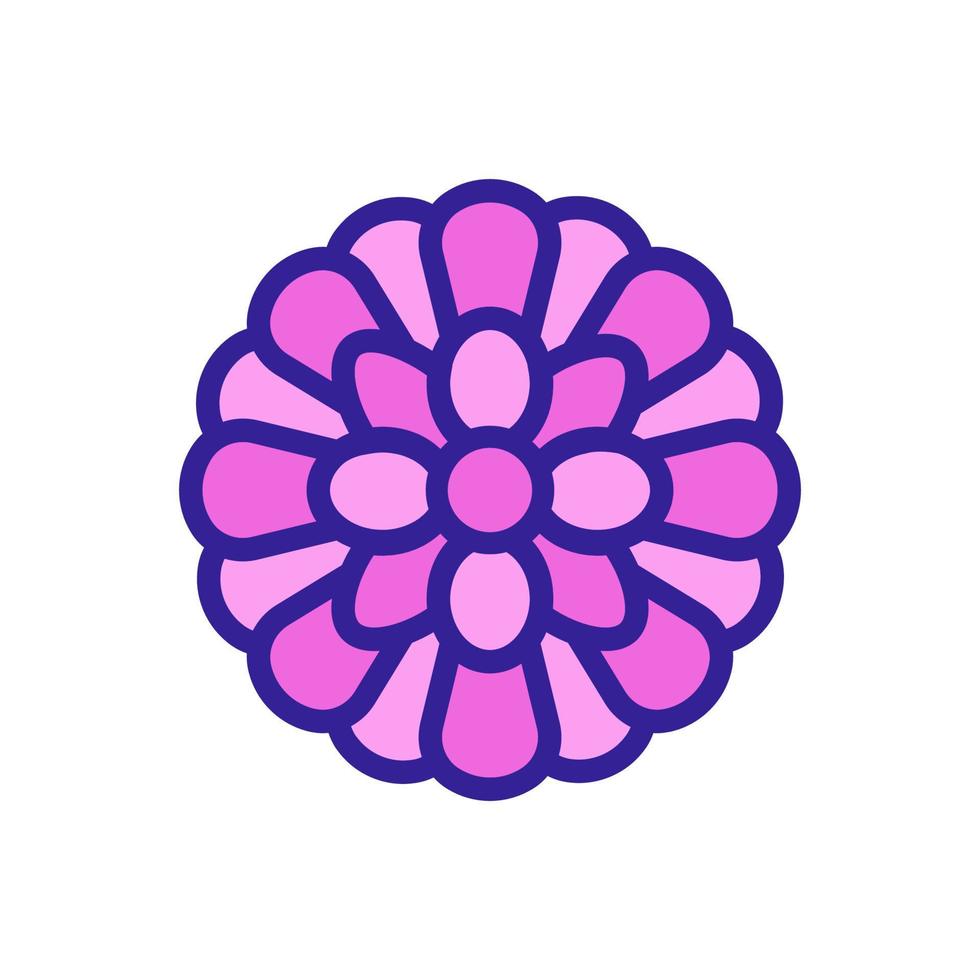 lente chrysant pictogram vector overzicht illustratie