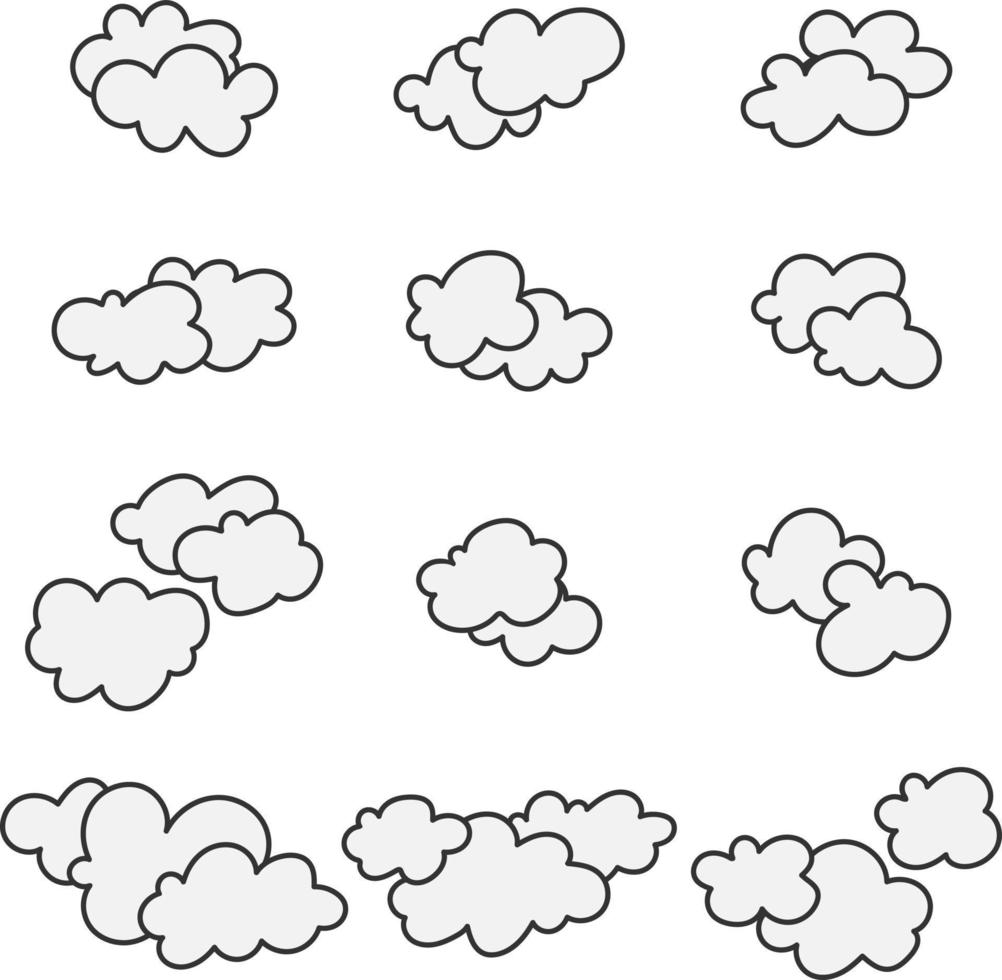 wolk in schattige stijl vector