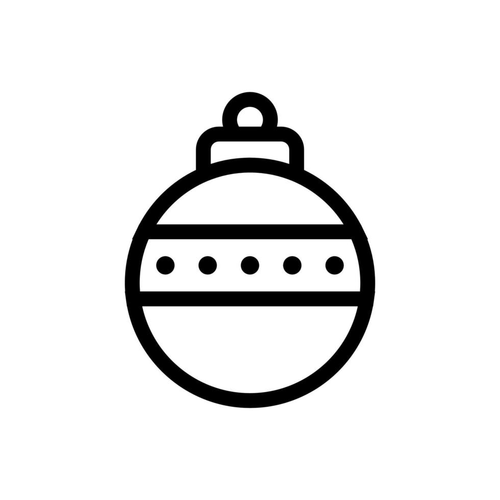 kerstboom bal pictogram vector. geïsoleerde contour symbool illustratie vector