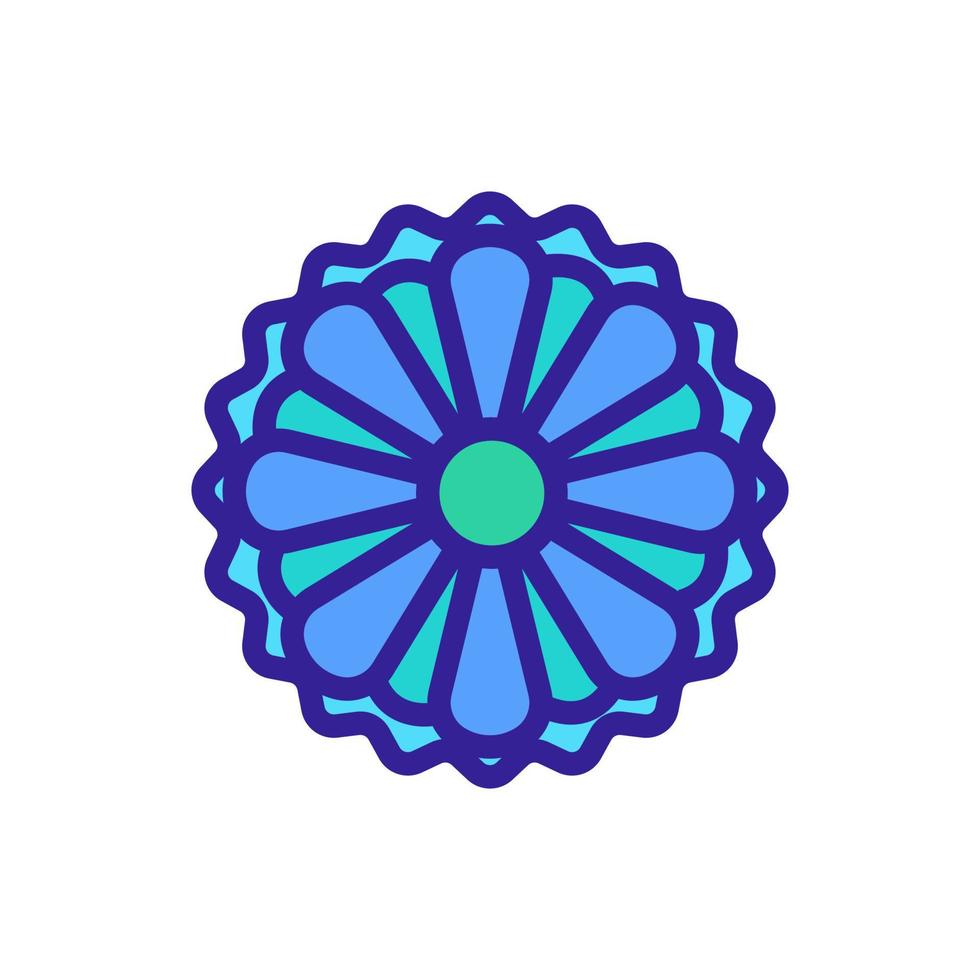 zomer chrysant pictogram vector overzicht illustratie