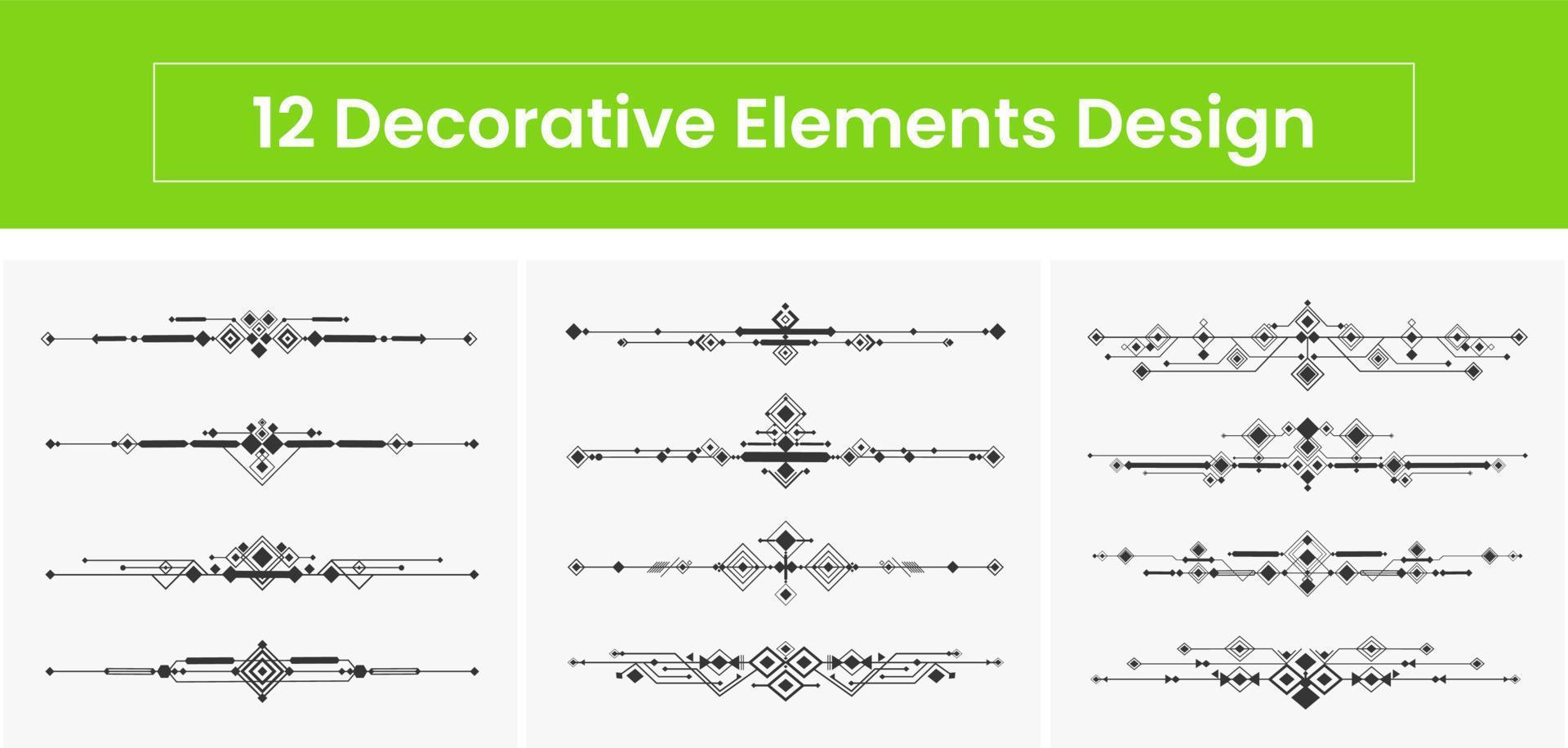 retro designelementen, decoratieve elementen, rand- en paginaregels, vector grafische elementen voor ontwerp, kalligrafische ontwerpelementen, bloemen, takken en wervelingen, kalligrafische elementen of bloeit