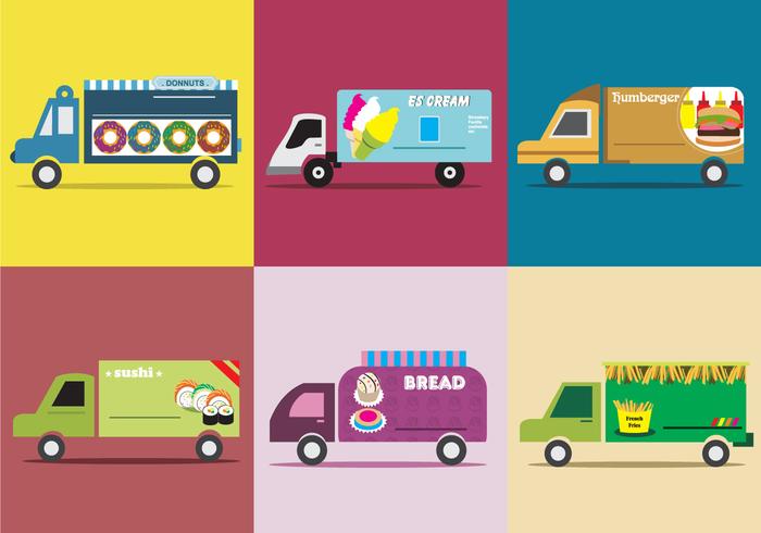 Diverse Food Truck vector