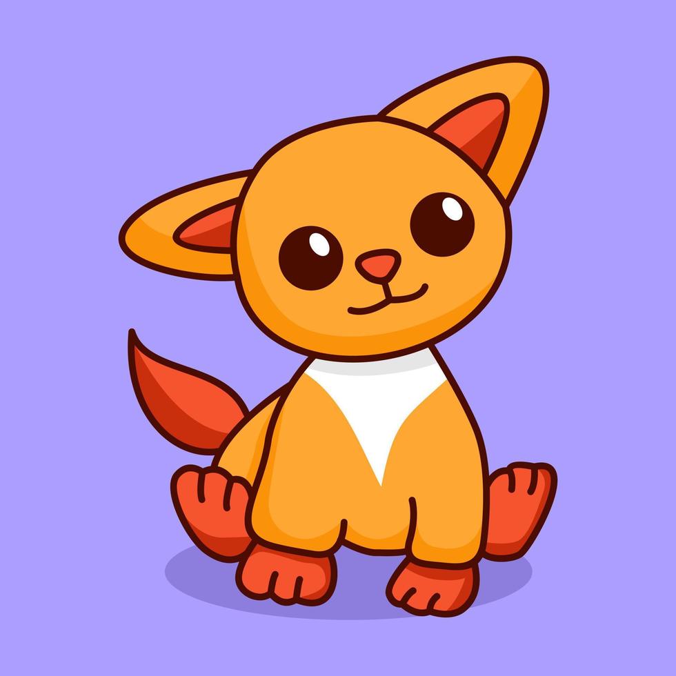 premium vectorillustratie van schattige oranje hond vector