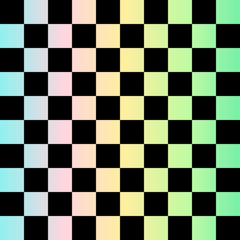 zwarte en regenboog vierkanten naadloze pattern.checkered vlag. vectorillustratie. vector