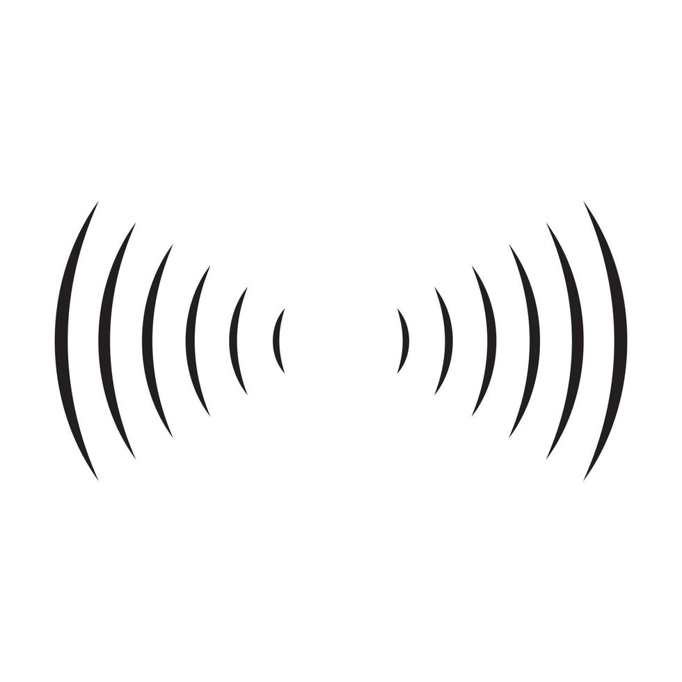 geluid radiogolf pictogram vector wifi-geluidssignaalverbinding voor grafisch ontwerp, logo, website, sociale media, mobiele app, ui-illustratie
