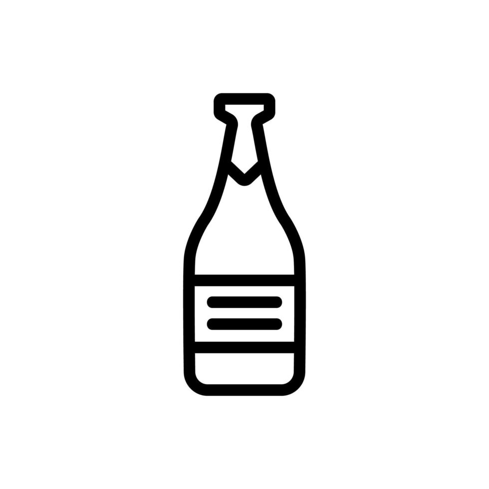 champagne pictogram vector. geïsoleerde contour symbool illustratie vector