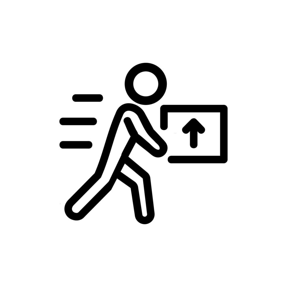 koerier pictogram vector. geïsoleerde contour symbool illustratie vector