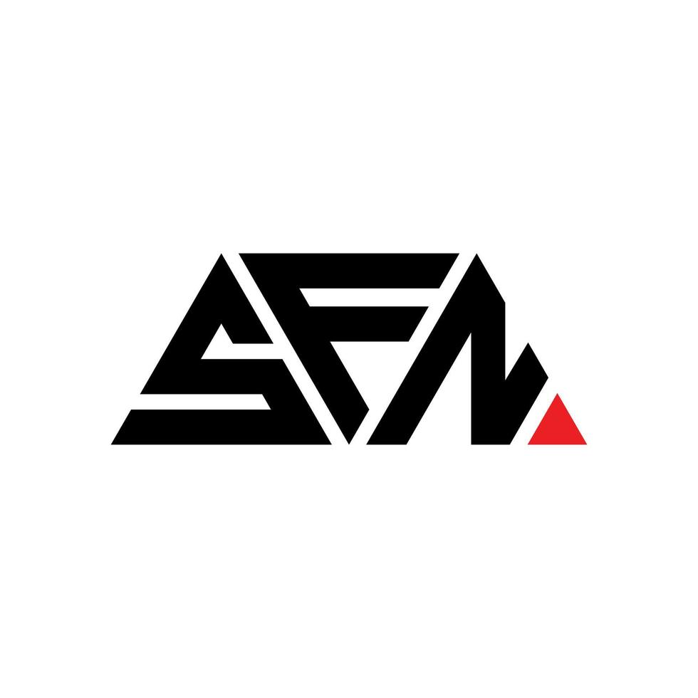 sfn driehoek brief logo ontwerp met driehoekige vorm. sfn driehoek logo ontwerp monogram. sfn driehoek vector logo sjabloon met rode kleur. sfn driehoekig logo eenvoudig, elegant en luxueus logo. sfn
