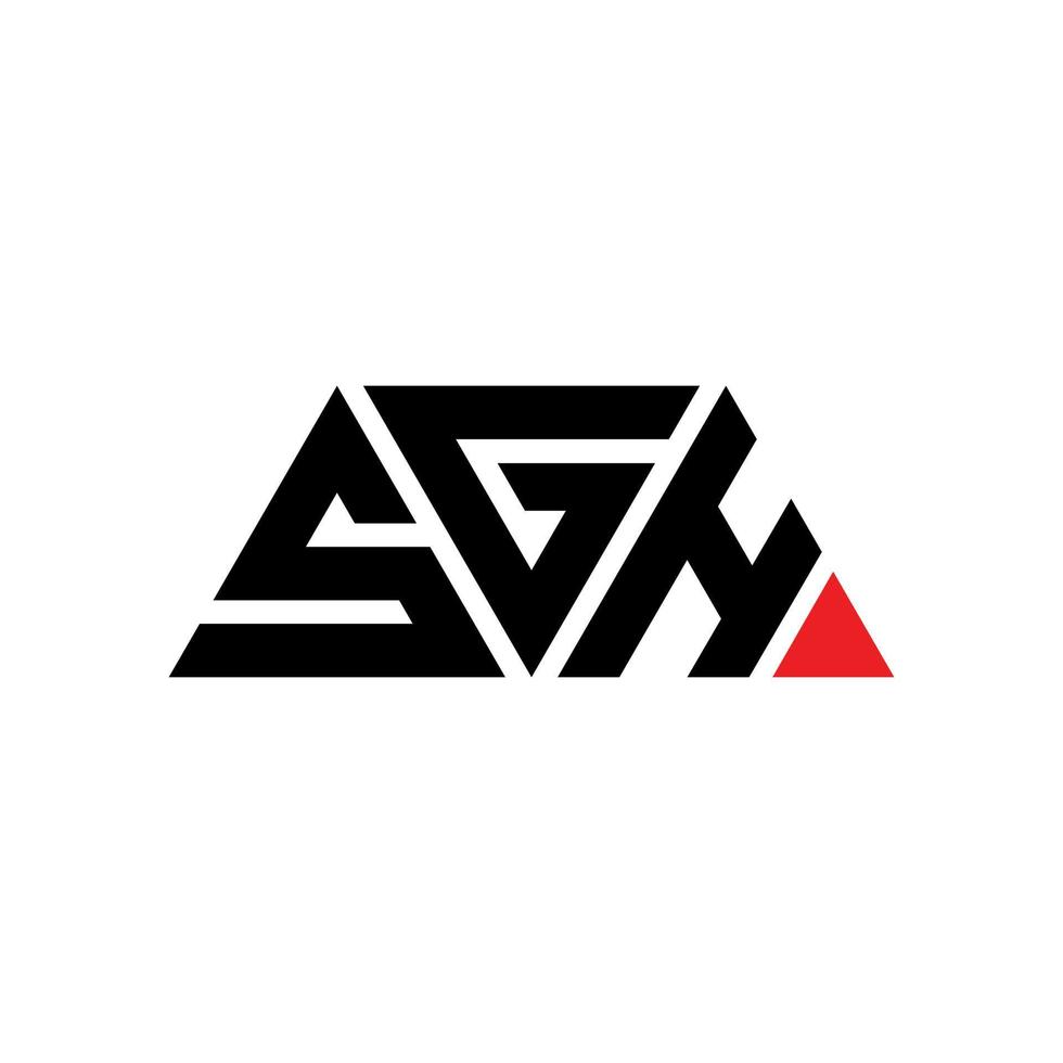 sgh driehoek brief logo ontwerp met driehoekige vorm. sgh driehoek logo ontwerp monogram. sgh driehoek vector logo sjabloon met rode kleur. sgh driehoekig logo eenvoudig, elegant en luxueus logo. sgh