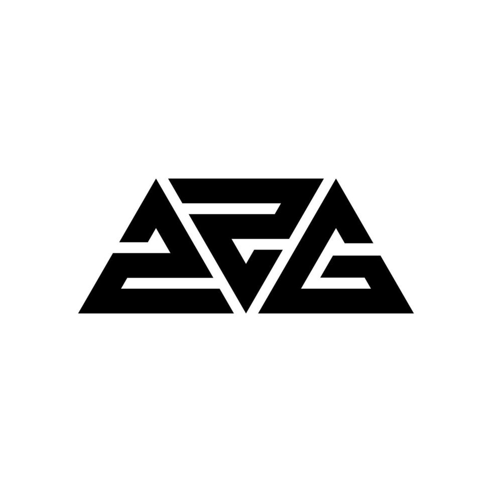 zzg driehoek brief logo ontwerp met driehoekige vorm. zzg driehoek logo ontwerp monogram. zzg driehoek vector logo sjabloon met rode kleur. zzg driehoekig logo eenvoudig, elegant en luxueus logo. zzg