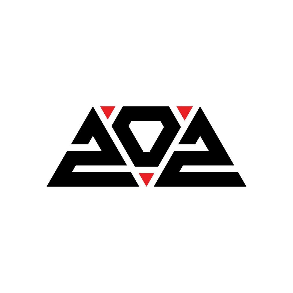 zoz driehoek brief logo ontwerp met driehoekige vorm. zoz driehoek logo ontwerp monogram. zoz driehoek vector logo sjabloon met rode kleur. zoz driehoekig logo eenvoudig, elegant en luxueus logo. zozo