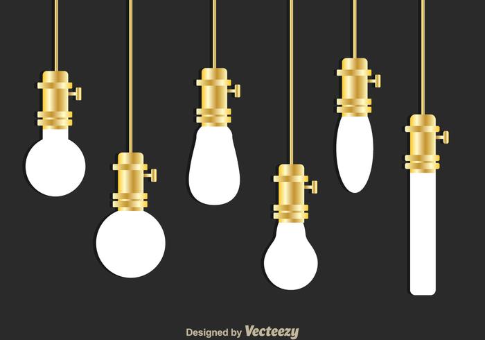 Hangende witte lamp vector