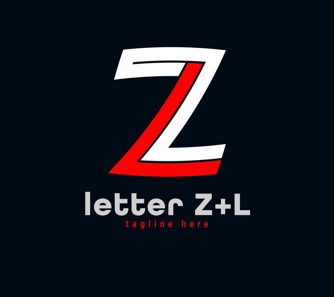 letter z en l logo-ontwerp. unieke speciale serie. creatieve minimale ontwerpsjabloon vectorillustratie vector